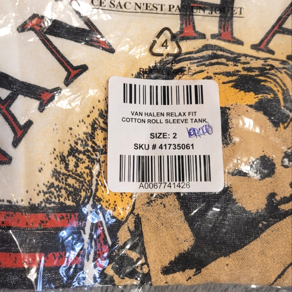Torrid White Van Halen "1984" Retro Rock Graphic Sleeveless Tee NWT Size 2X - Picture 8 of 8